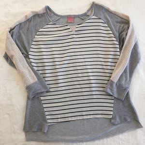 Go make noise mixed media top